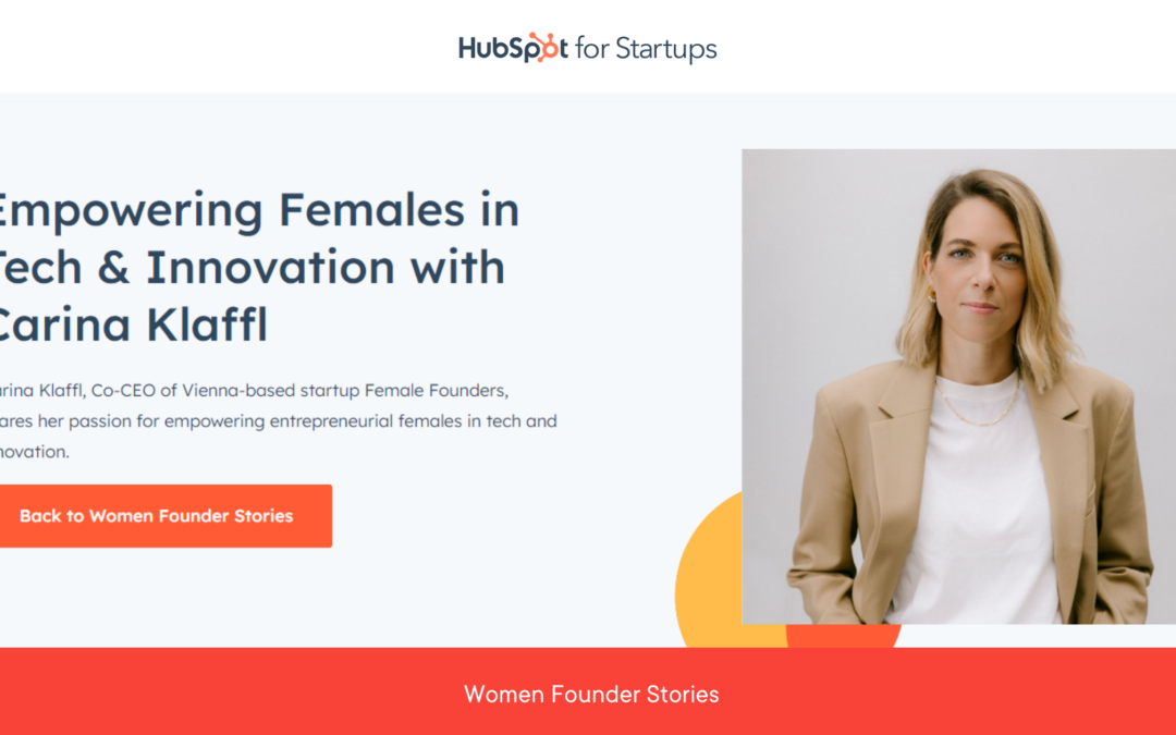 Hubspot for Startups: Empowering Females in Tech & Innovation with Carina Klaffl